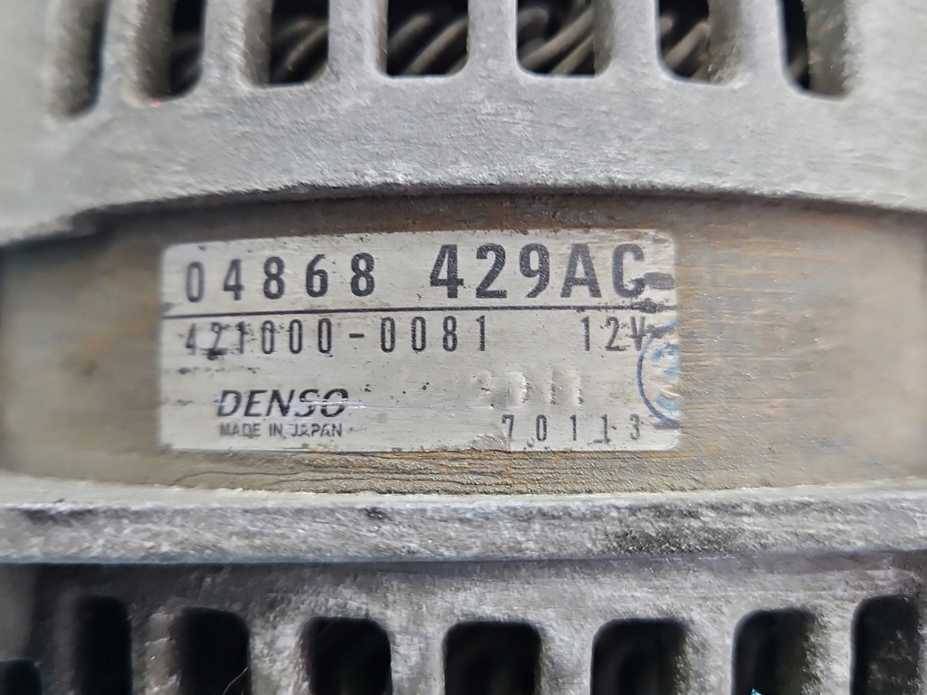 фото №6, Генератор chrysler voyager iv 04868429ac 2.5 crd