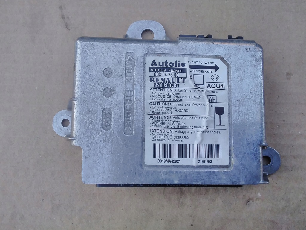 фото №1, Модуль подушка безпеки renault megane ii 8200280991