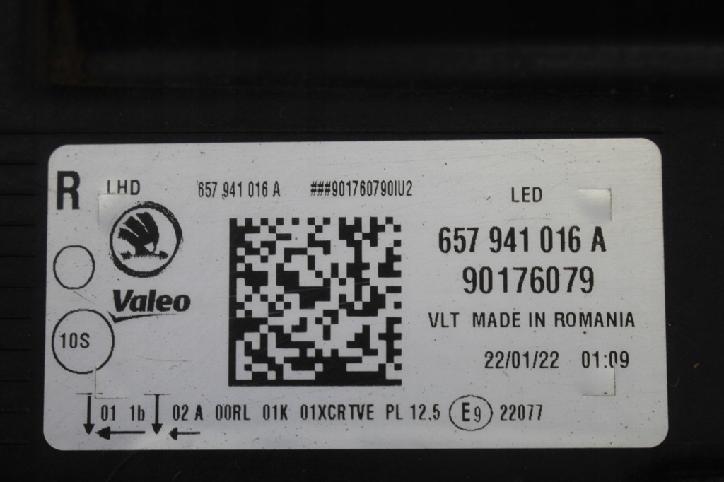 фото №6, Лампа правая перед skoda scala full led 657941016a