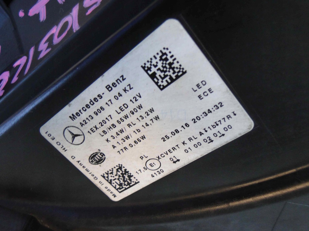 фото №12, Mercedes w213 lift лампа multibeam led niebieska