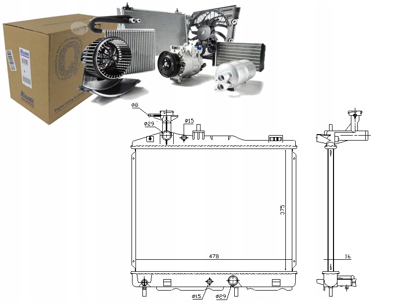 фото №1, Nissens 628982 радіатор, система охолодження двигуна