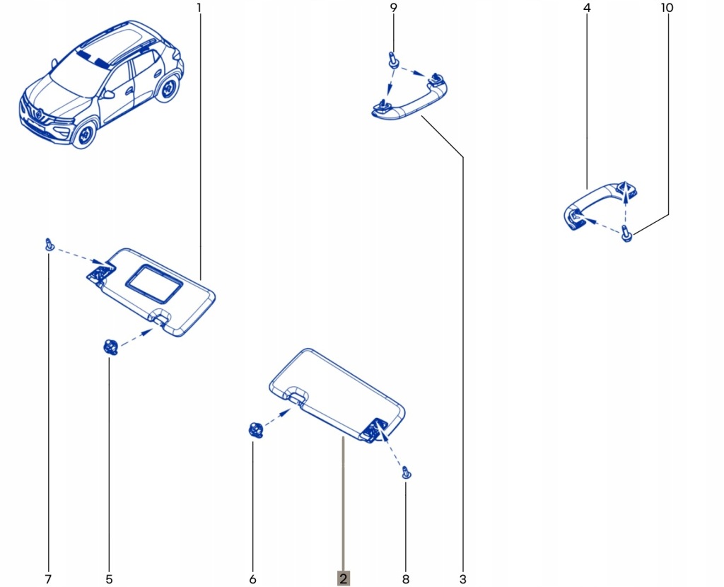 Накладка солнцезащитная левая dacia spring 964018122r в Украине