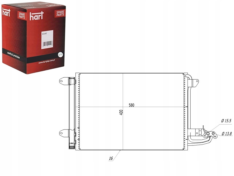 фото №1, Конденсатор конденсатор кондиціонера audi a3 03- hart