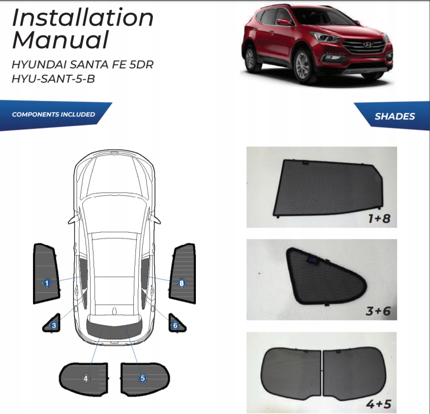 фото №15, Шторки hyundai santa fe 13-18 захист шторка сонцезахисні