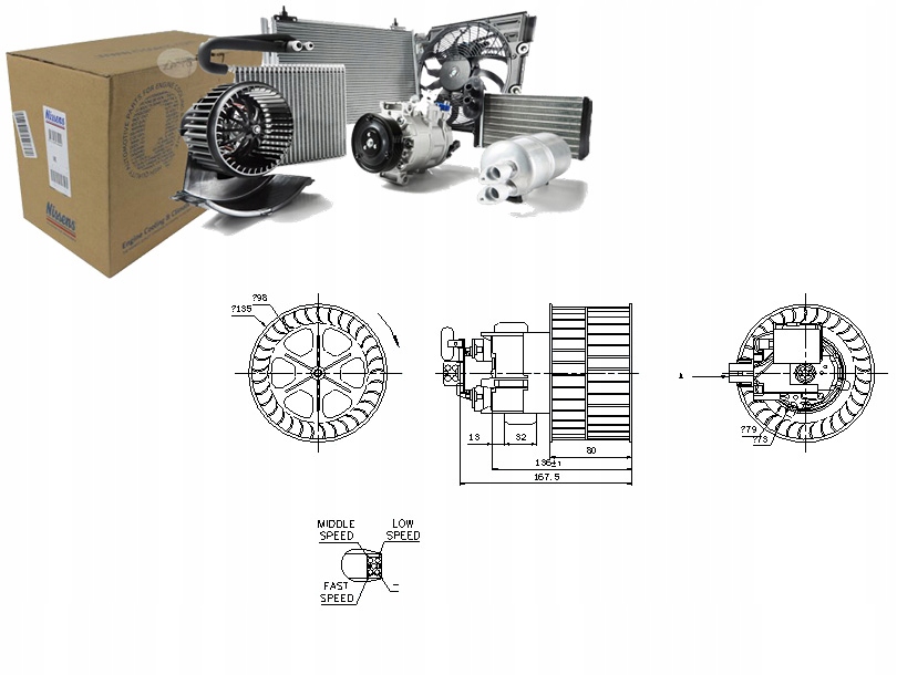 фото №1, Nissens воздуходувка opel calibra a vectra a 1.4-2.5