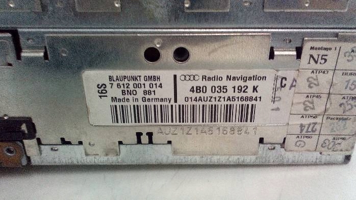 фото №9, Радиопроигрыватель навигация audi a6 c5 4b0035192k