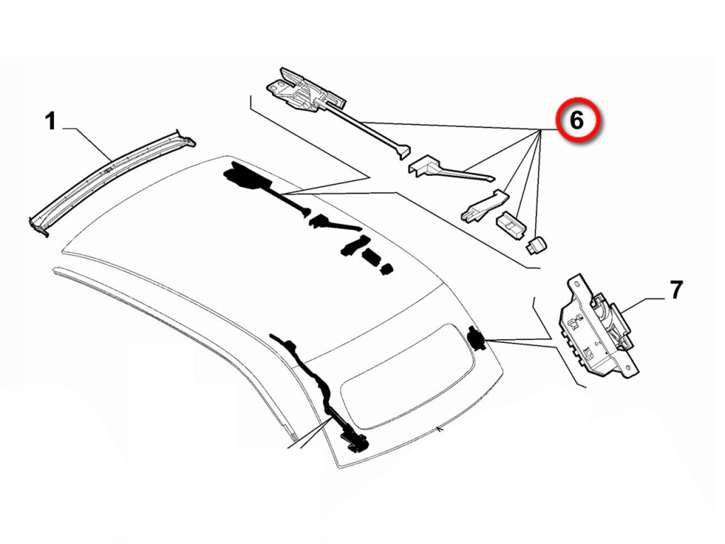 Fiat 500 правый  кабриолет  набор ремонтный крыша оригинальный номер 77365912 Цена