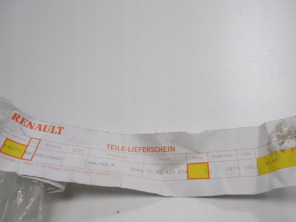 Кронштейн крила правий перед twingo i 7750423216 Оригінал