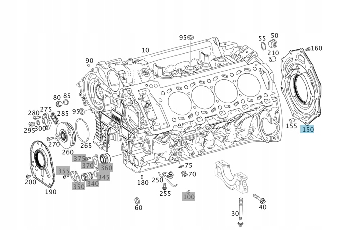 Купить Оригинальный сальник вала задняя с корпус om177 om178