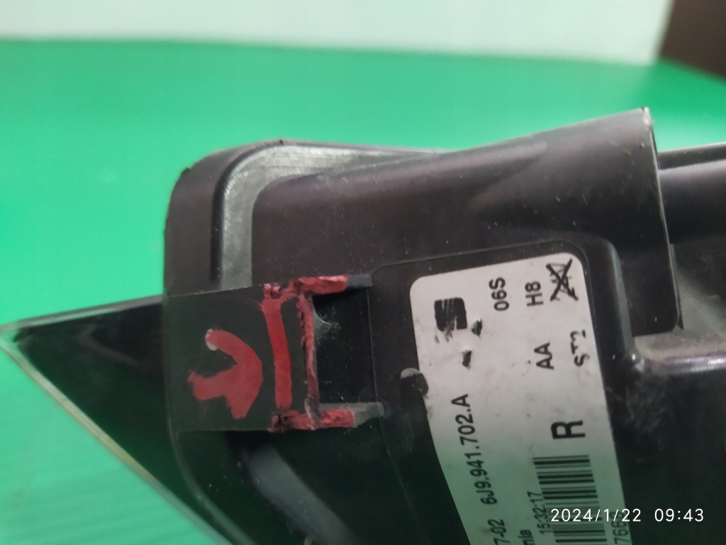 фото №9, Противотуманная фара правый лампа противотуманная seat ibiza iv 6j9941702a