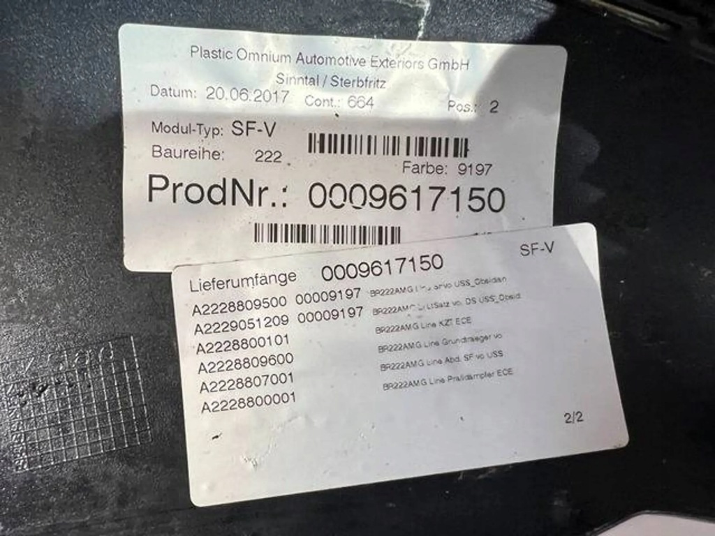 фото №9, Mercedes s-klasa w222 222 lift 17 r.- бампер перед передний