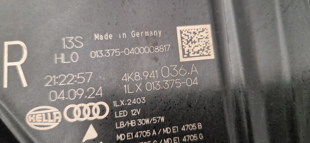 фото №13, Audi a7 s7 4k8 full led matrix kompletny лампа передняя правая