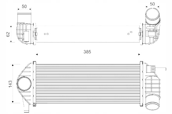 Купить Valeo интеркулер радиатор воздуха valeo 818584 renault kangoo