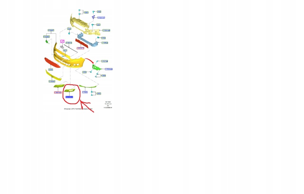 Решітка протитуманної фари права c-max/grand c-max 15- _ 1899663 _ f1cb-15a298 Доставка