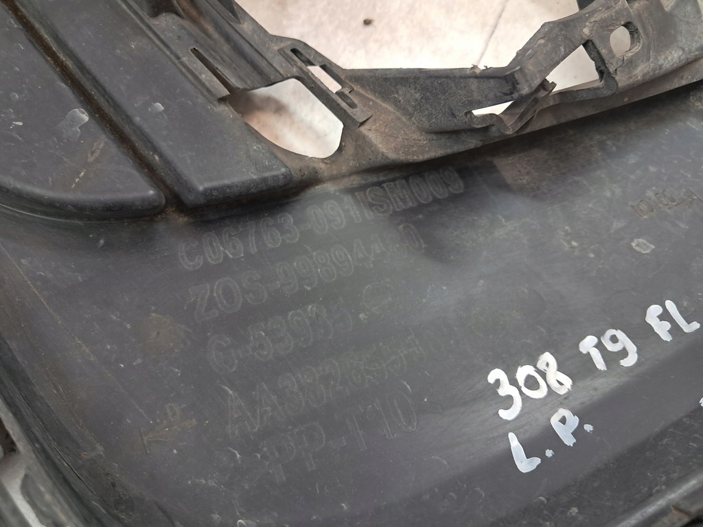 фото №7, Peugeot 308 t9 lift решётка бампера левый перед aa382655569