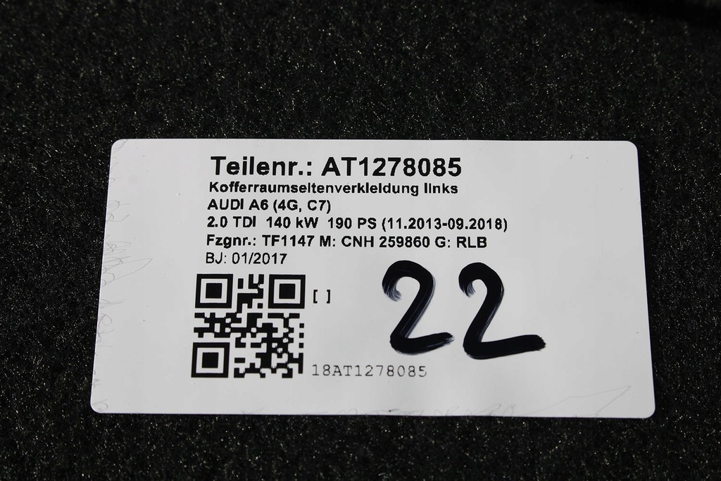 фото №15, Audi a6 sedan обшивка килимок обшивки багажника 4g5863887d 4g5863888d 4g5863471