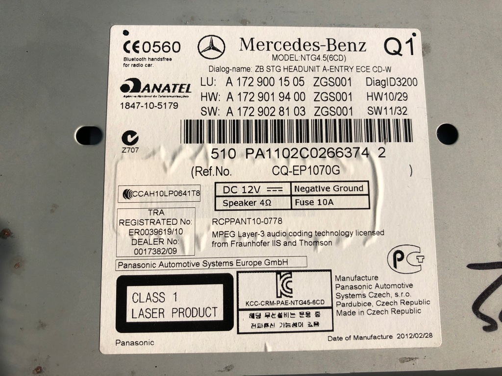 фото №3, Mercedes r172 slk радио cd чейнджер навигация