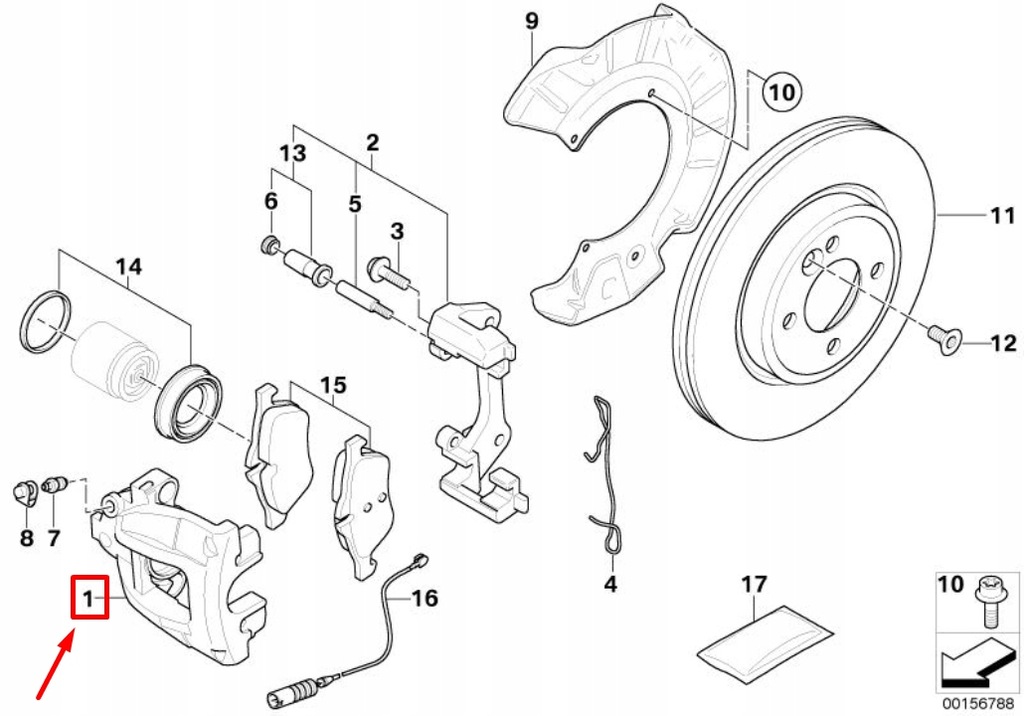 фото №7, Mini cooper r50, r53 передня частина left disc brake супорт 34116768457