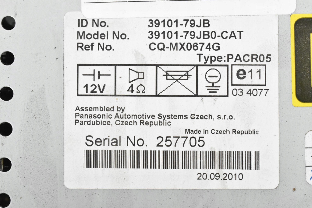 фото №6, Радио радиопроигрыватель 0265238075 cd rds suzuki sx4 1 i lift 09-14