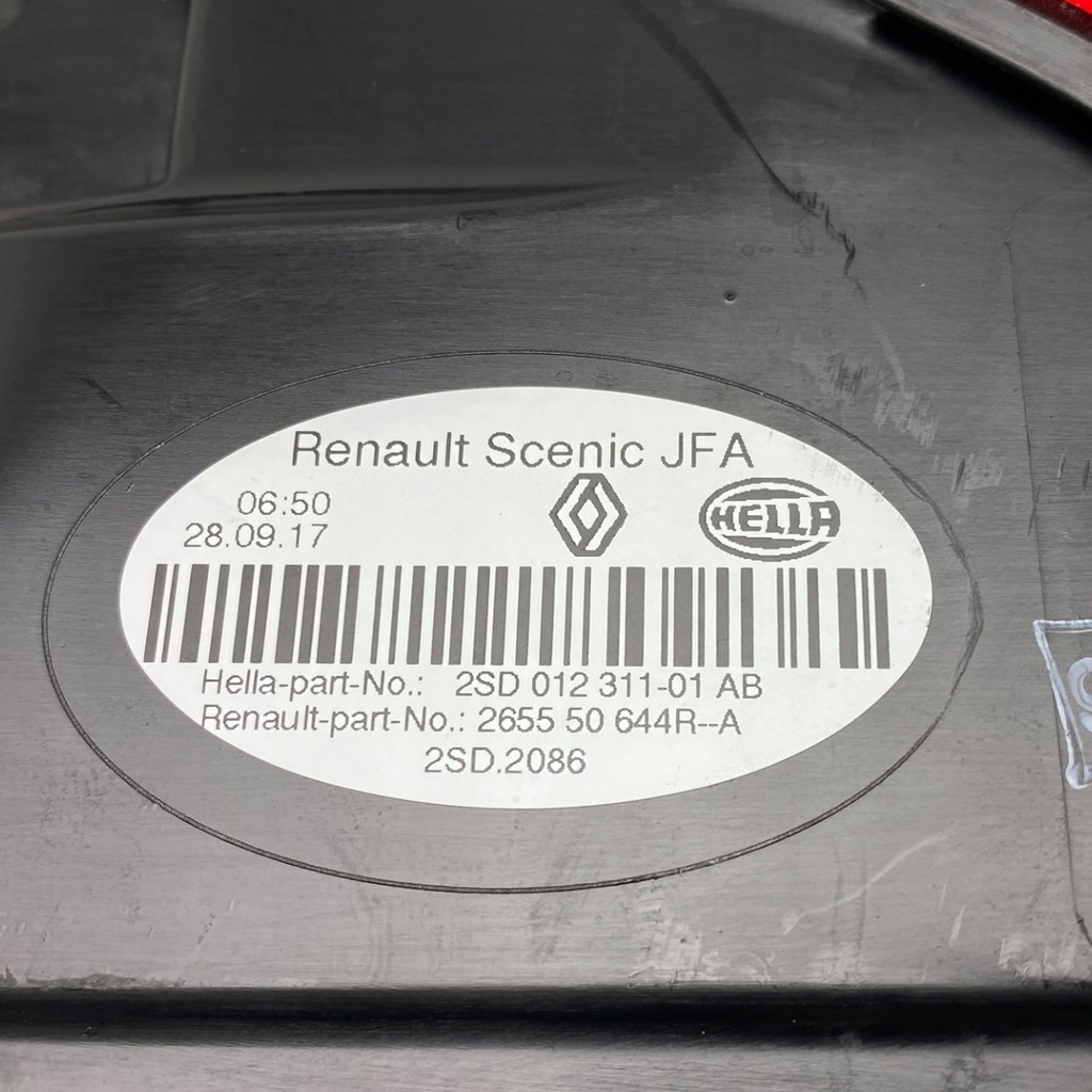 фото №11, Лампа задня ліва renault scenic iv 265550644r