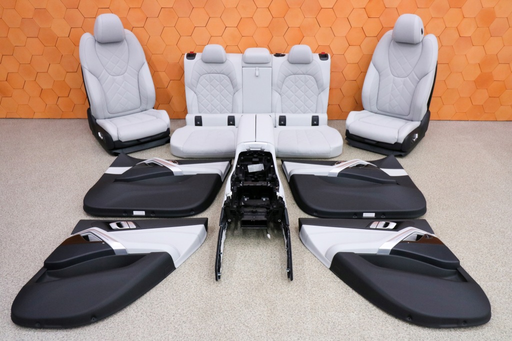 фото №1, Bmw x6 g06 салон сиденья обшивки кожа sensafin silverstone