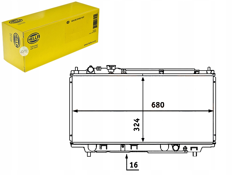 фото №1, Hella радиатор двигателя - система охлаждение двигателя