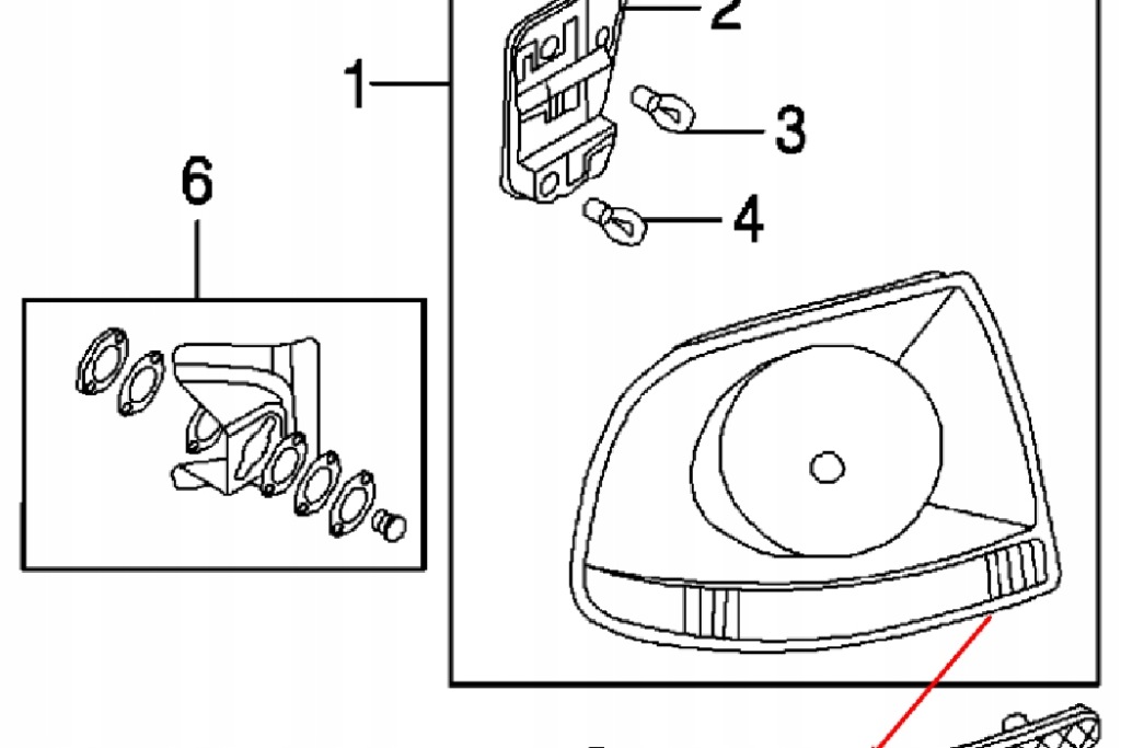 фото №10, Volkswagen touareg 7l відбивач бампера заднього лівий 7l6945105a оригінальний