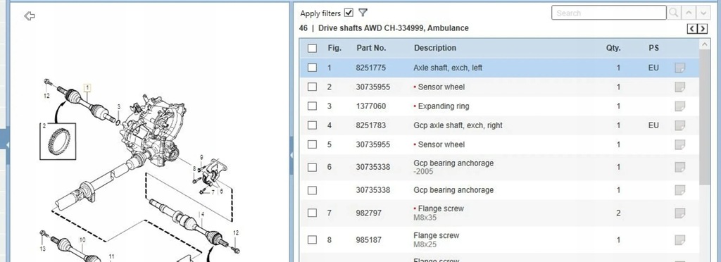 фото №7, Volvo s80 2002 ліва сторона привідний вал