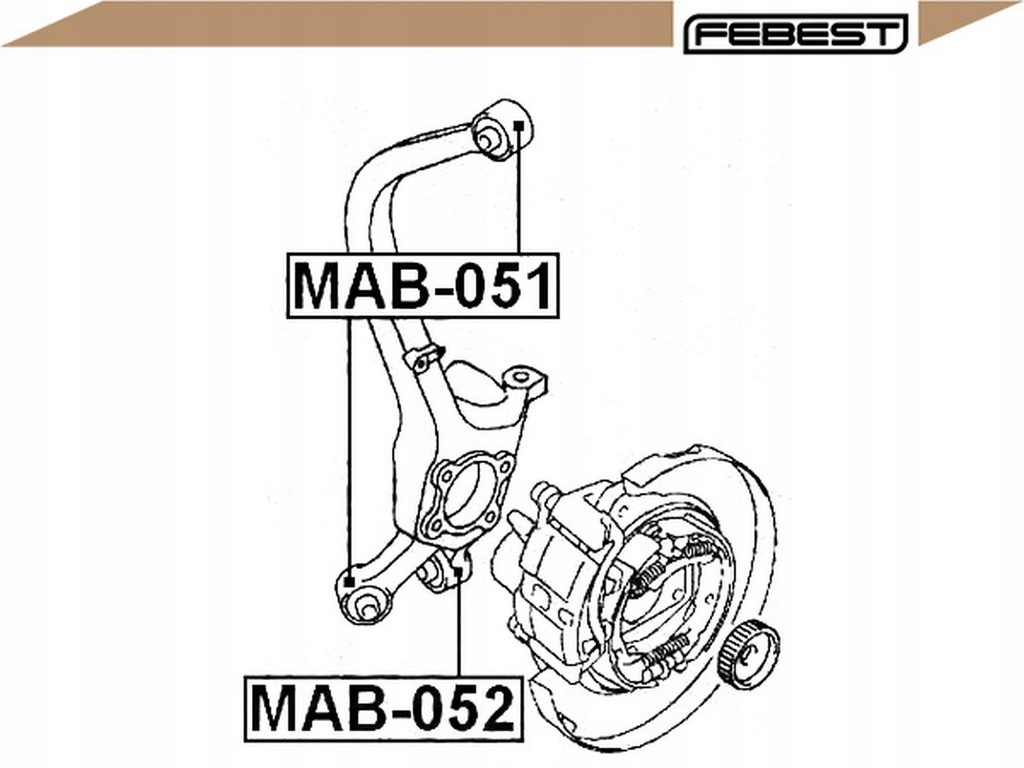 фото №2, Febest mab-051 подшипниковый узел, рычаг