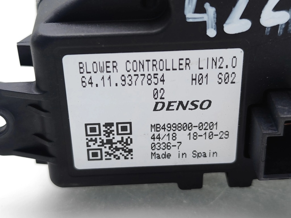 Mini mini резистор / резистор вентилятор обдув cooper s бензин 9377854 2018 с Разборки