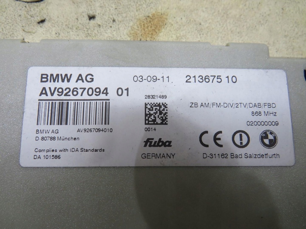 фото №7, Усилитель антенный bmw 6 f06 f12 f13 9267094