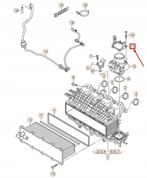 фото №6, Балка retencyjna vag audi a3 q3 volkswagen golf оригинальный 03f145853a