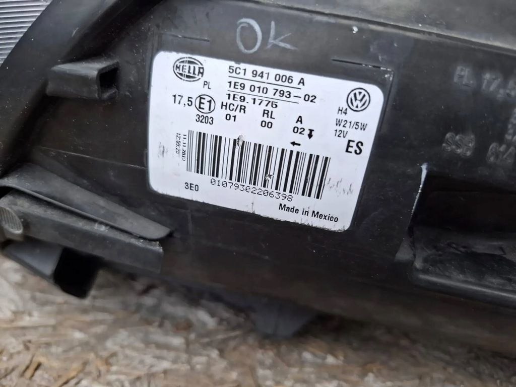 фото №8, Vw new beetle 2010-24 rok 5c1941006a лампа правая обычная