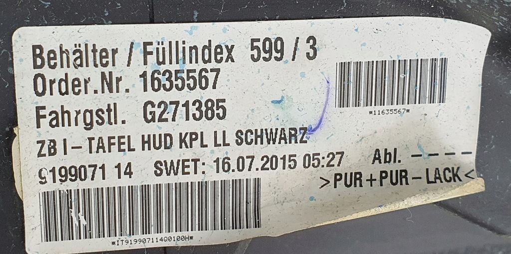 фото №7, Приборная панель приборная консоль подушка безопасности bmw 5 f07 europa