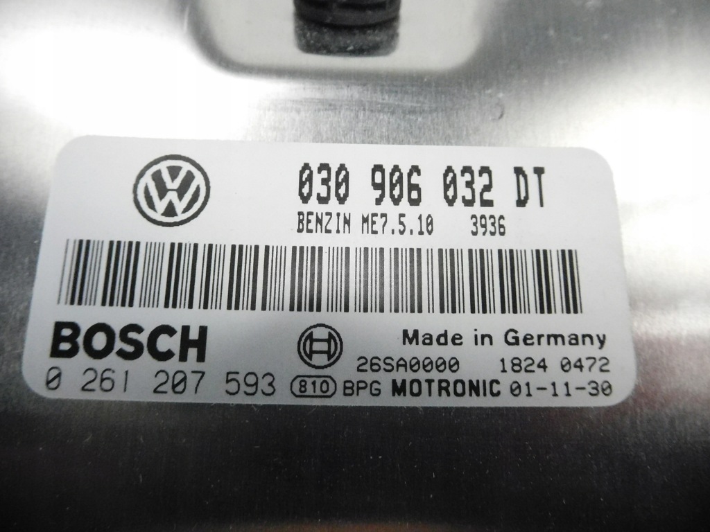 фото №6, Блок управления двигателя volkswagen оригинальный номер 030906032dt