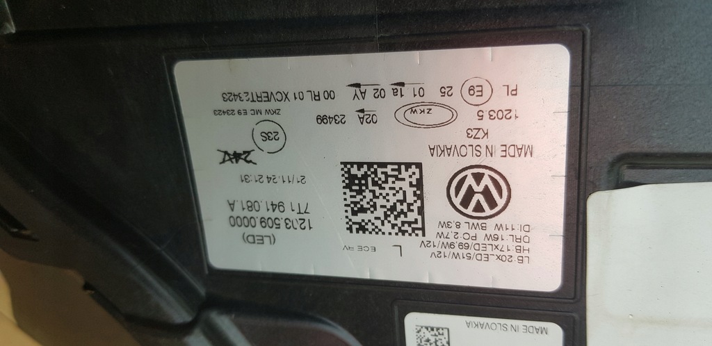 фото №13, Vw t7 7t1 multivan лампа передняя левая full led