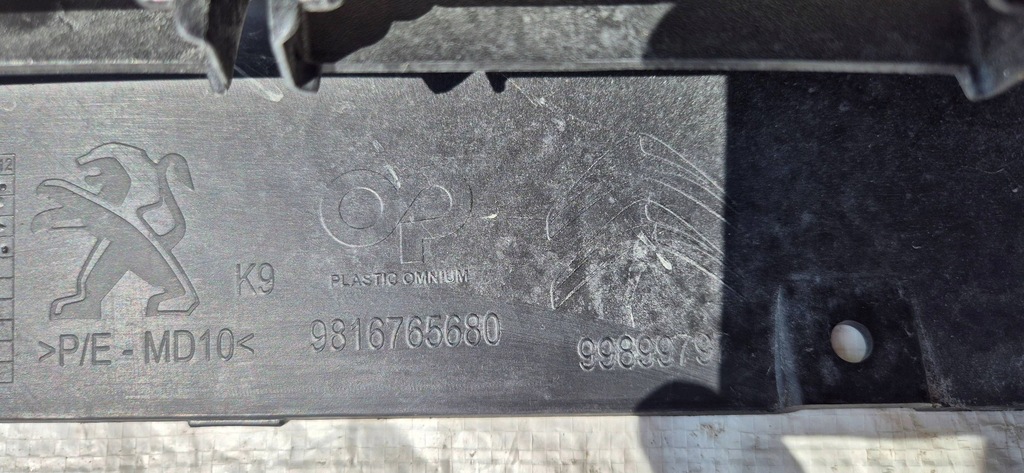 фото №15, Peugeot partner k9 18-23 бампер перед bez отворів + решітка радіатора новий org