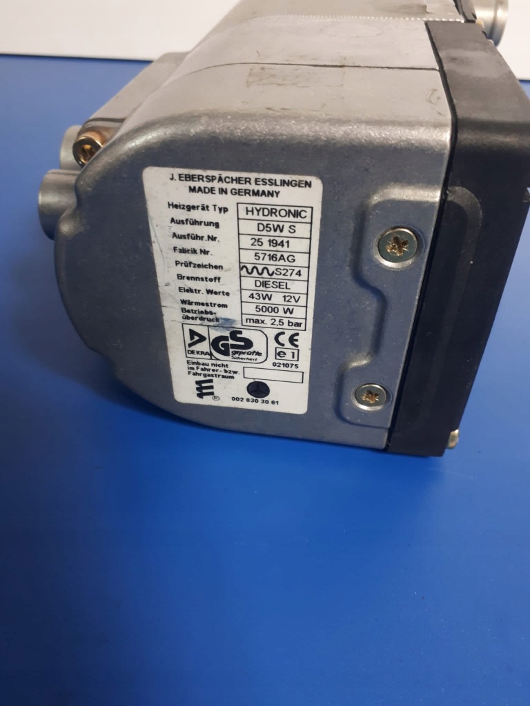 фото №8, Webasto обогреватель стояночный дополнительный обогреватель eberspaecher hydronic d5ws 12v 43w