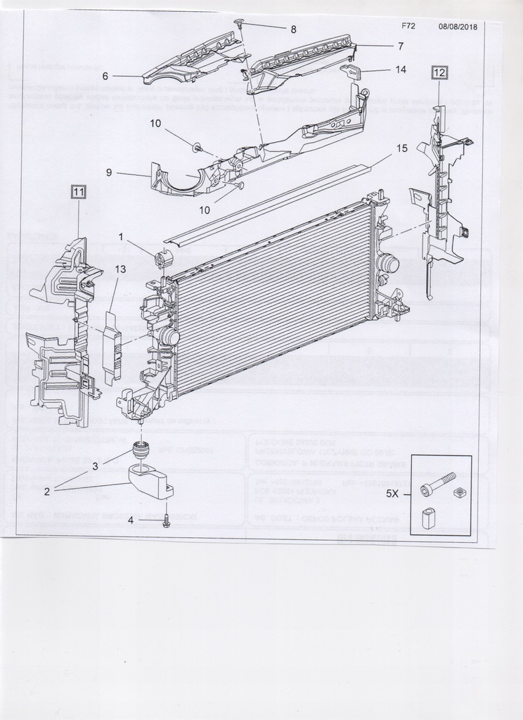 фото №5, Opel astra k 1.2 benzy направляющая защита радиатора