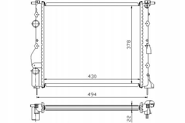 фото №2, Nissens 63884 радиатор, система охлаждение двигателя