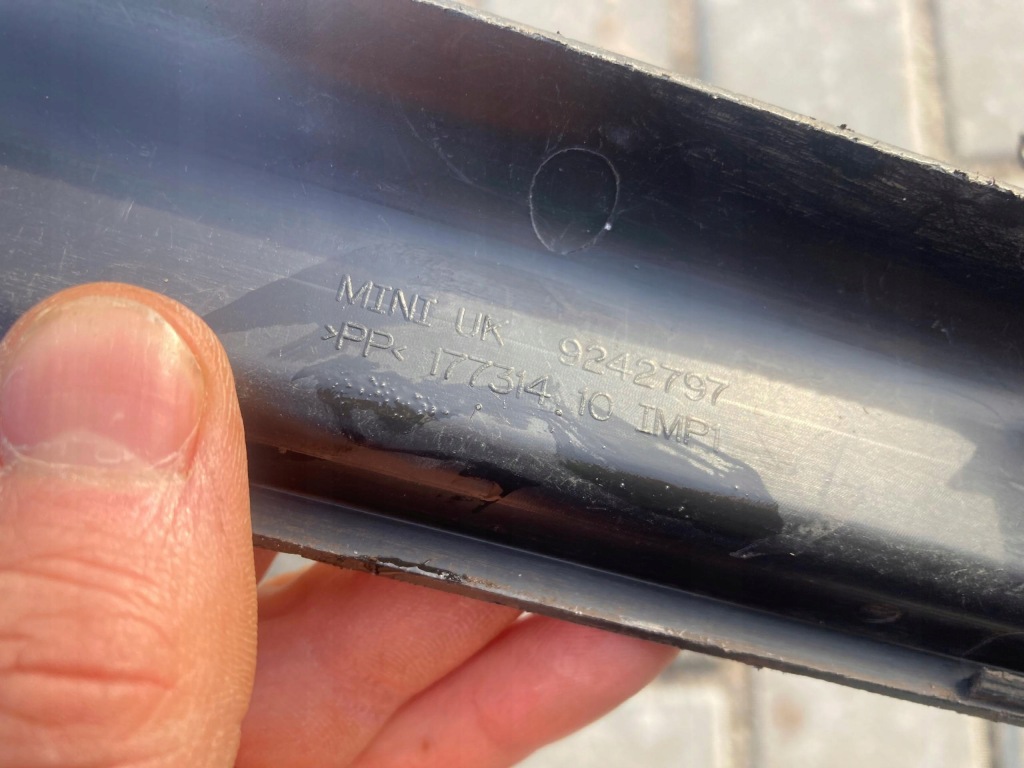 фото №4, Mini r50 r56 uk захист відповітрювач бампера 9242797 17731410 177314.10