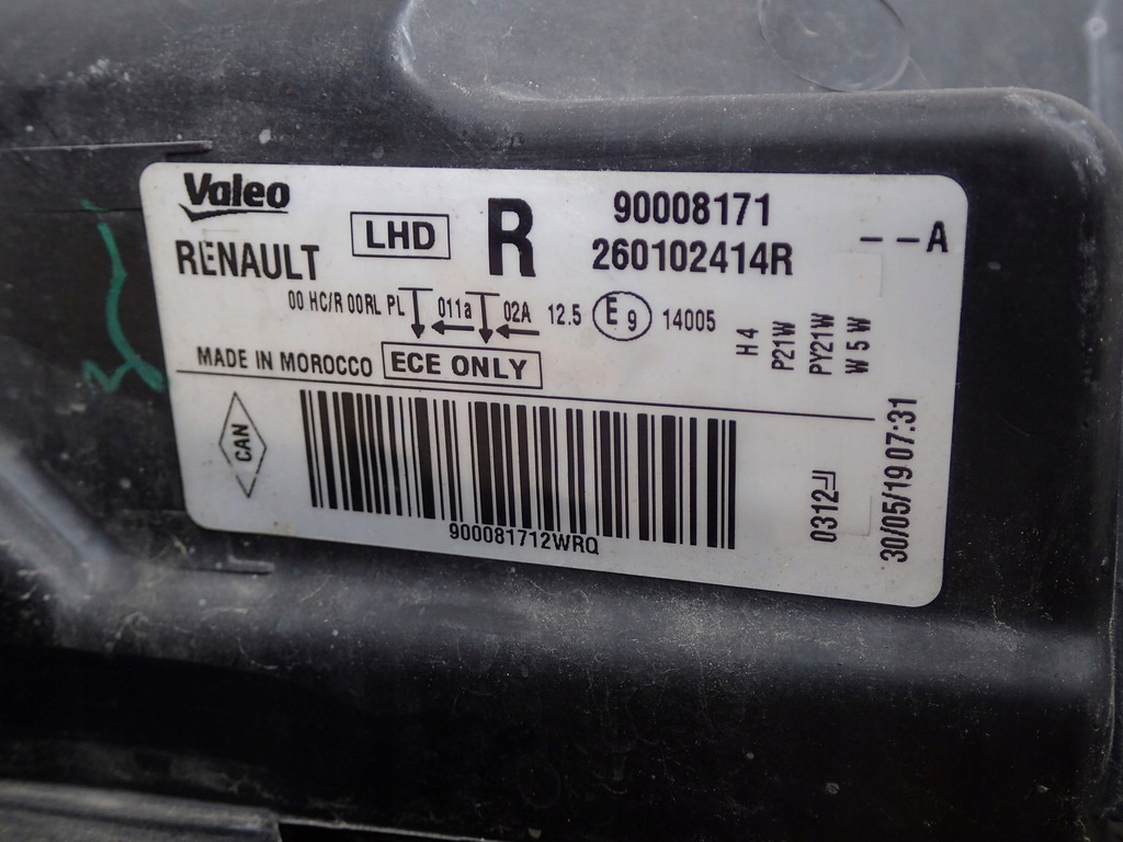 фото №8, Лампа права фара правий dacia lodgy js 2012-