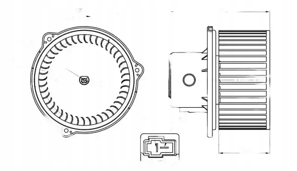 фото №1, Повітродувка вентилятор обдув 34275 nrf hyundai