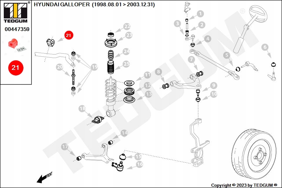 фото №12, Tedgum 00447359 подвеска, стабилизатор
