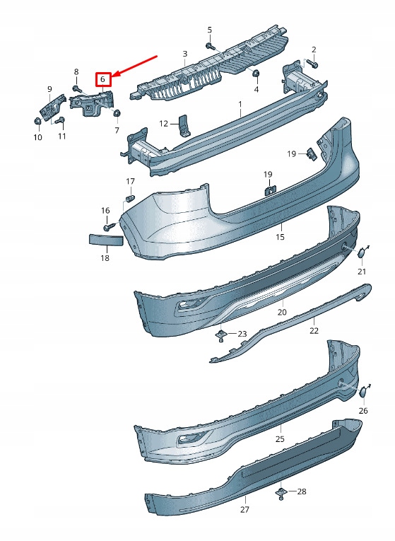фото №1, Vw t-cross c1 rear left бампер guide профіль 2gm807393p original