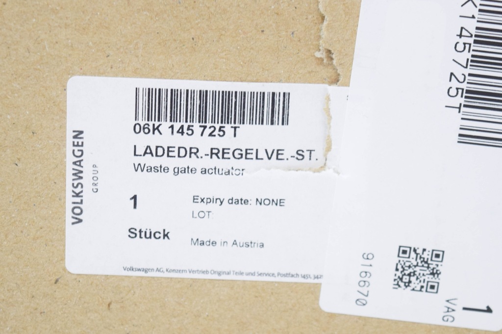 фото №9, Привод клапана сбросной audi a1 8x новый оригинальный 06k145725t