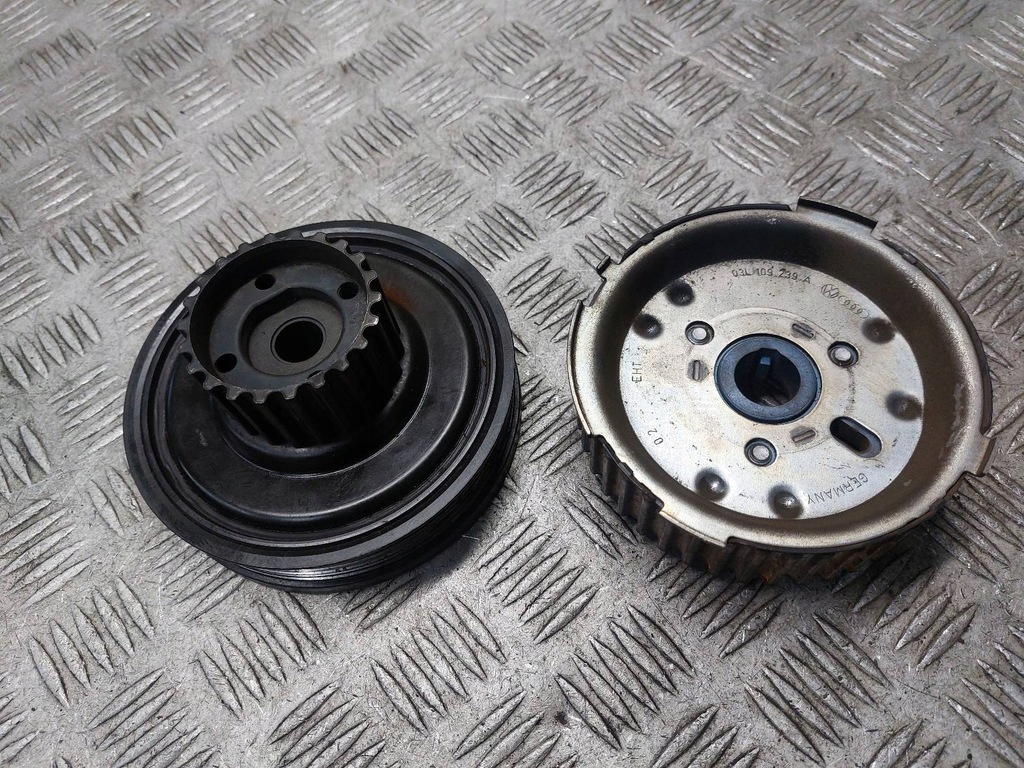 фото №7, Шкив коленчатого вала + колесо зубчатое вала + вала audi q5 8r 2.0 tdi