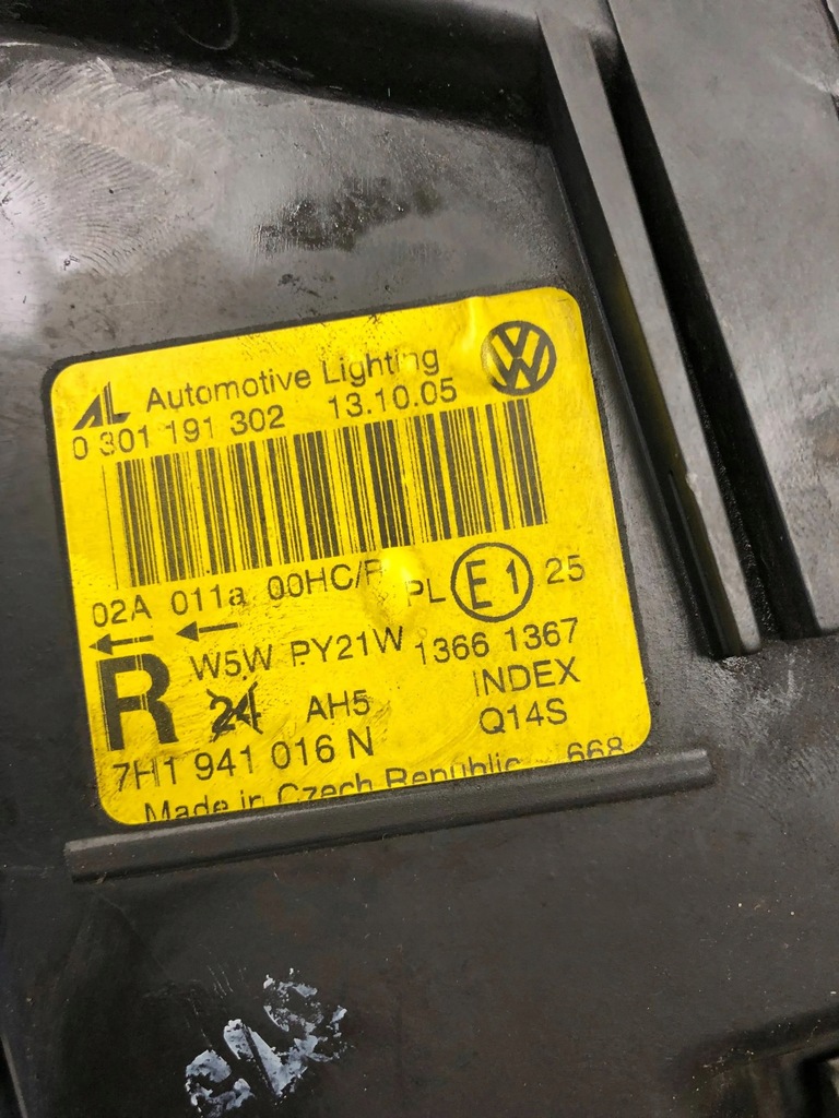 фото №7, Лампа правый перед vw t5 transporter 7h1941016n