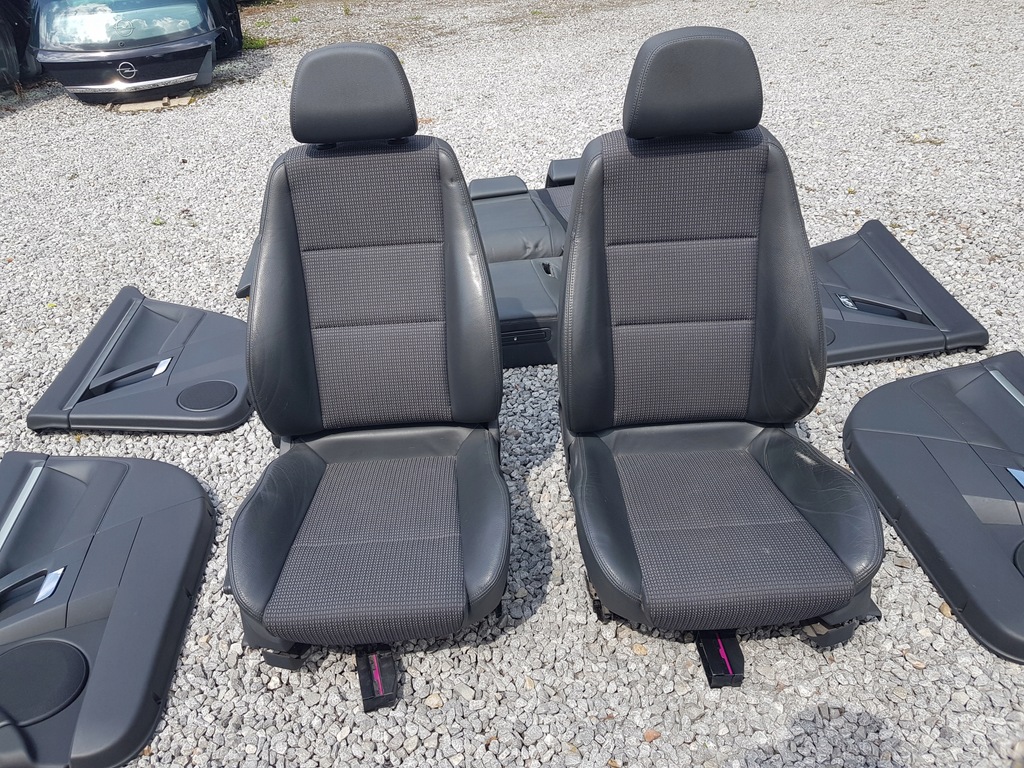 фото №9, Сиденья + обшивки полукожа чёрные / opel vectra c gts hb хэтчбек / комплект