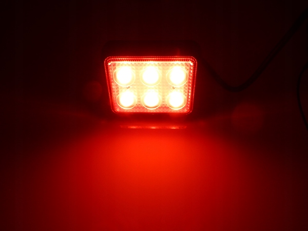 фото №5, Лампа 6 led czerwona 10x8 cm стоп + положення 12 24v
